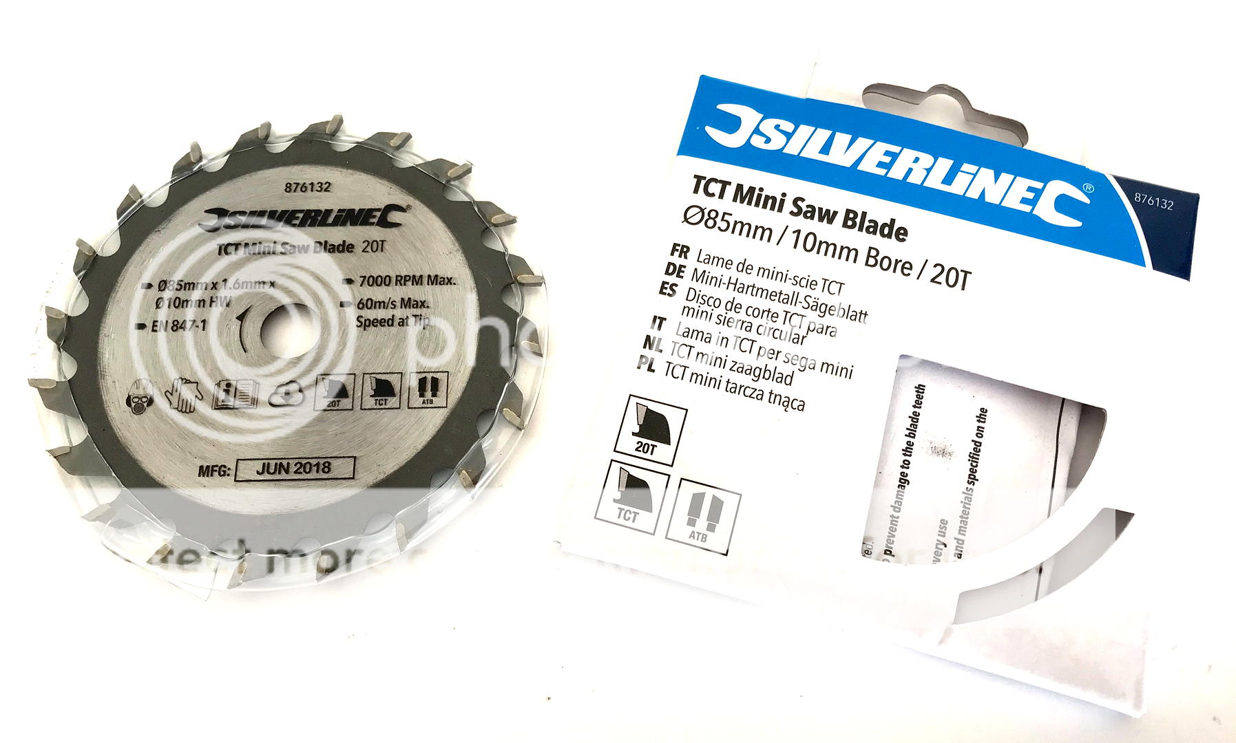 TCT Mini Circular Saw Blade 85mm x 10mm x 20T Wood Titan Worx